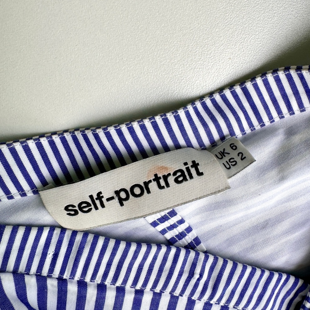 NWT Self Portrait Ruffled Button Down 2 - Picture 7 of 13